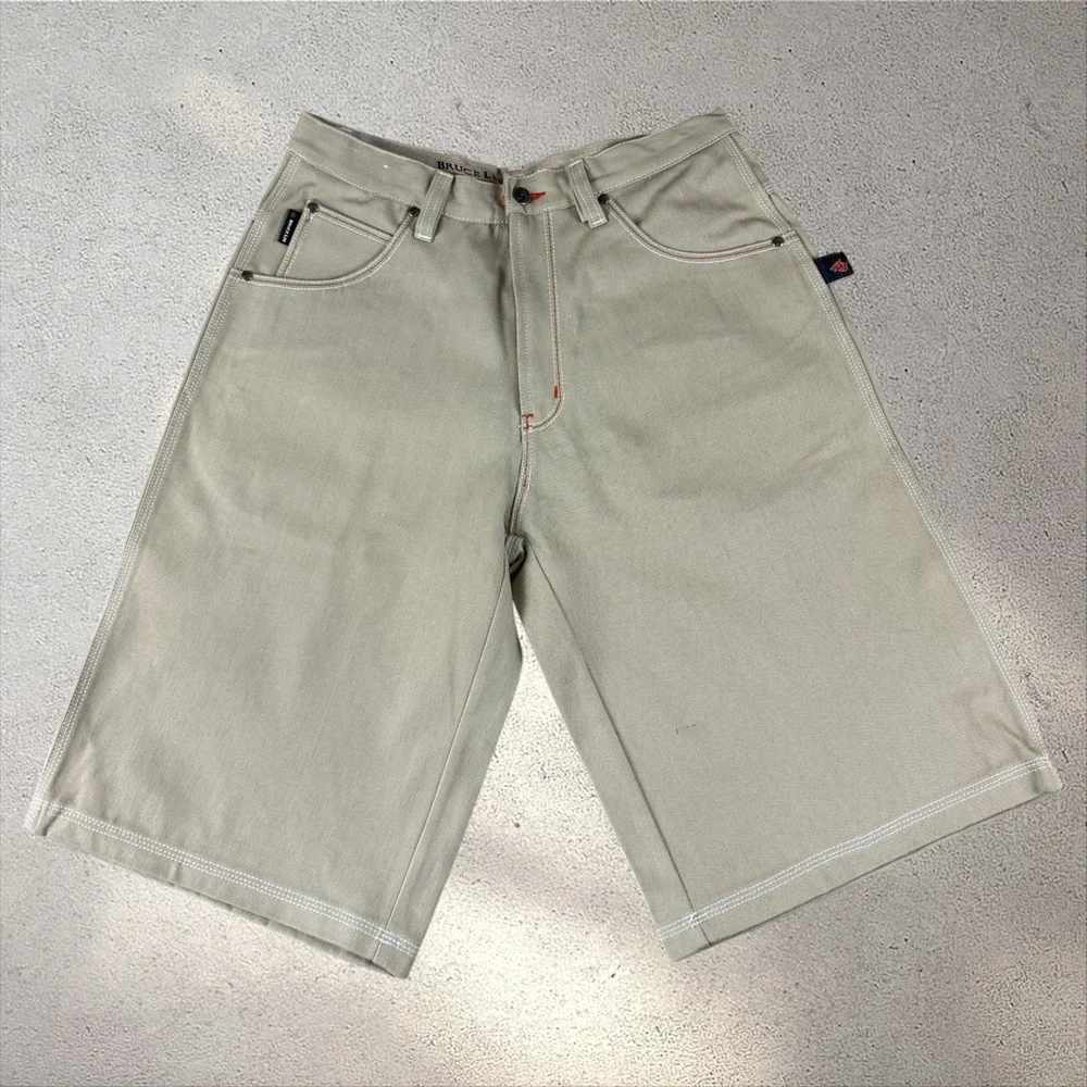 Vintage Y2K Bruce Lee Baggy Denim Shorts Men's 32‎ NOS NWT 14